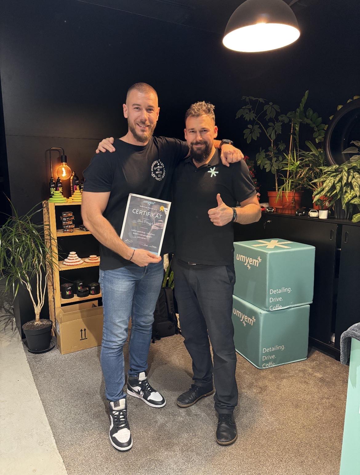 Dan s certifikátem UMYEM po leštícím workshopu